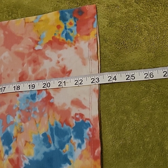 Ambiance Womens Plus Tye Dye Light Blue Pink Red Orange Yellow 95% Cotton SZ 1X - Picture 5 of 7